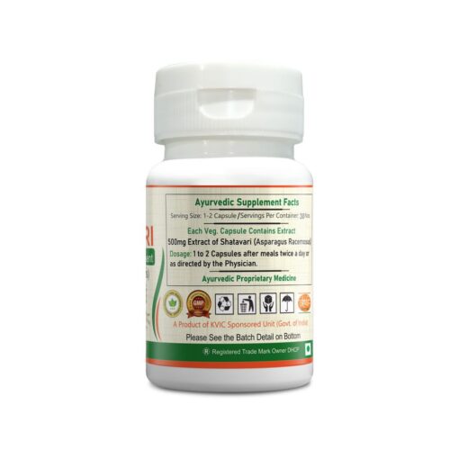 shatavari capsule | reproductive tonic, maintains energy levels and promotes fertility | 30 vegan capsule pack
